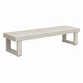 Banc contemporain en pierre beige, 180 x 40 x 45 cm